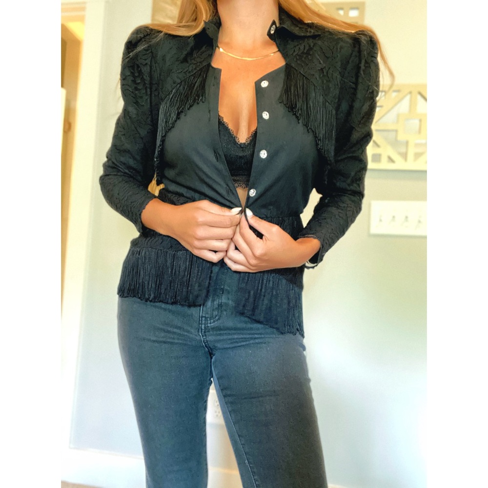 VINTAGE : Fringe Jacket (FREE SHIPPING)